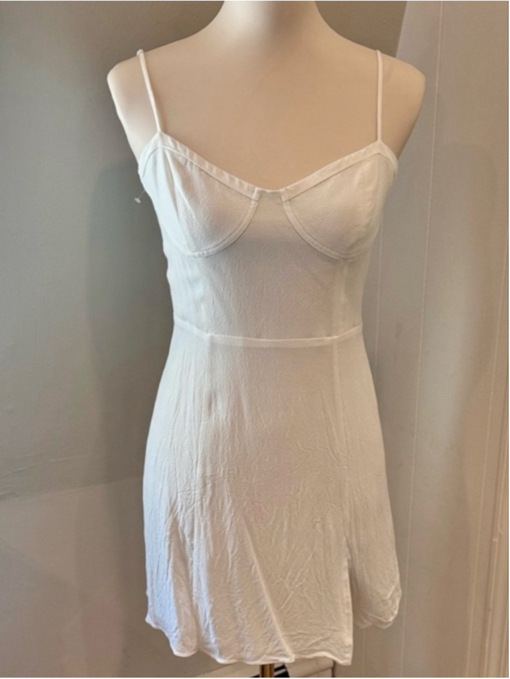 Sunday Best (Aritzia) White Bustier Mini Dress Size Medium